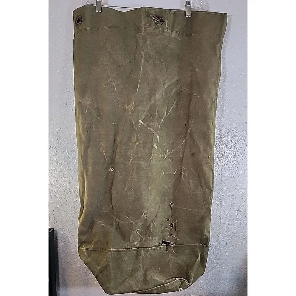 Vintage Original WWII - Vietnam US ARMY‎ Duffel Bag TWEEDIES- NAMED.